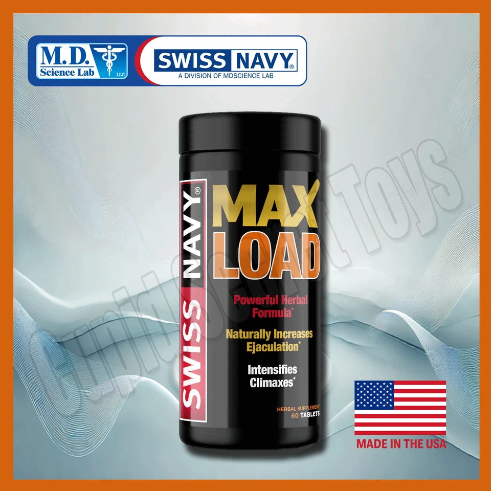 Swiss Navy Max Load 60 Tablets Male Health Supplement for Vitality + Performance - Image 1 of 4