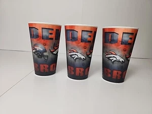 Denver Broncos NFL 16 Unzen holografische 3D Becher - 3er Set - Bild 1 von 12