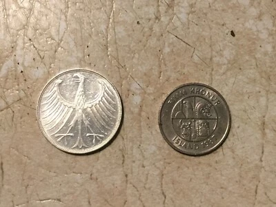 Alemania 5 marcos plata años 60’s-70’s * MONEDA MUNDIAL BONIFICACIÓN * LOTE DE DOS MONEDAS * RARA Foto 1 de 4