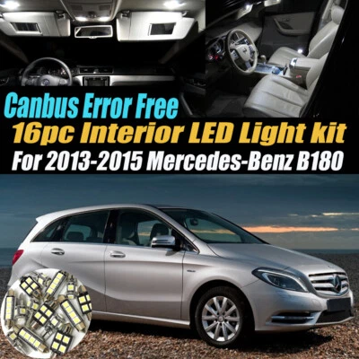 Kit de luces LED interiores blancas sin errores de 16 piezas para Mercedes-Benz B180 2013-2015  Foto 1 de 4