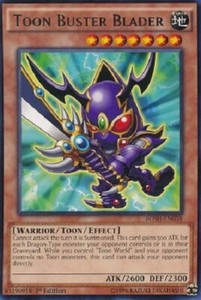 Yugioh - Toon Buster Blader - 1st Edition - Rare - Plus Free Holographic Card