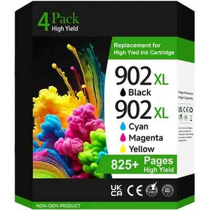 902-XL High Yield Ink for HP Officejet Pro 6960 6968 6970 6975 6978 W/Chip lot - Picture 1 of 7