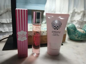 PINK CANDY EDP 15ml/0.5oz ~Rollerball + Vince Camuto Amore Shower Gel Travel Sz - Picture 1 of 1