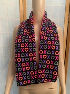 Athletech XO Reversible Scarf Kids L/XL (8-16) Black/Neon Colors 5.5" x 48" - Picture 1 of 4
