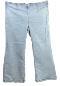 NWT Knox Rose Blue Plus Size 22 Jeans High Rise Pull on Flare Stretch - Picture 1 of 3