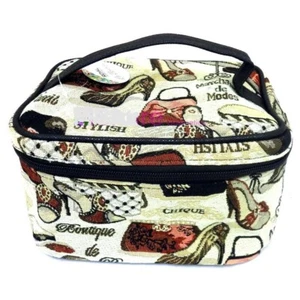 Bolso Royal Cosmetic Impreso Denim La Boutique Vanity Size Medium - Imagen 1 de 2