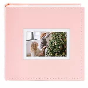 Album fotografico contiene 200 immagini orizzontali 4x6 con memo finta pelle rosa - Foto 1 di 7