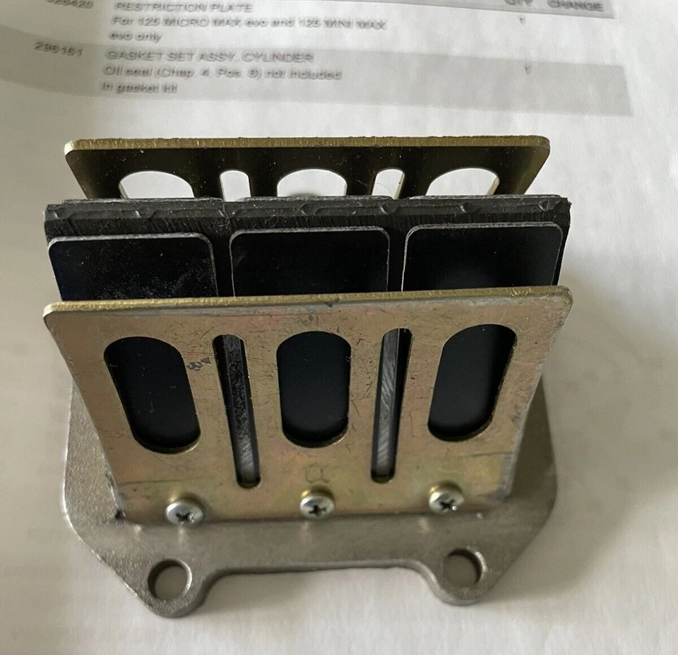 Rotax FR 125 MAX Kart Engine Reed Cage Valve Assembly 224389
