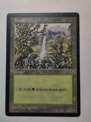 MTG Forest x 1 Mirage Waterfall LP Magic Land - Image 1 of 2