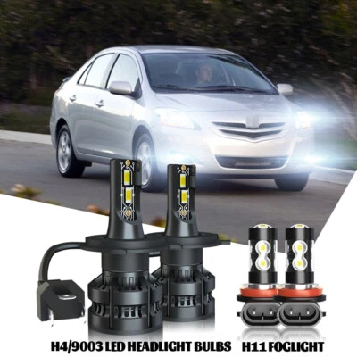 Комплект светодиодных противотуманных фар для седана Toyota Yaris 4Dr 2007-2019 H4 HI/LO - Изображение 1 из 4