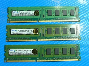 Alienware Aurora Samsung 1GB x3 Memory RAM Desktop PC3-10600U M378B2873FH0-CH9 - Picture 1 of 3