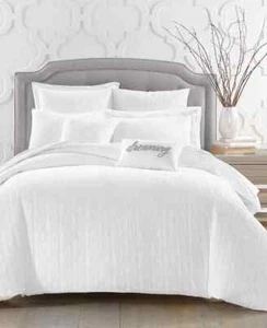 $400 Charter Club Damask Designs Woven Tile 3-Pc White Comforter Set King - Picture 1 of 9