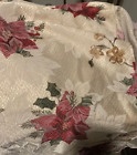 Poinsettias Tablecloth Macy's 81 x 81 Holiday Christmas