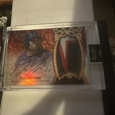 2022 Topps Dynasty Jose Ramirez Black Jersey Patch Auto Autograph #3/5 Guardians