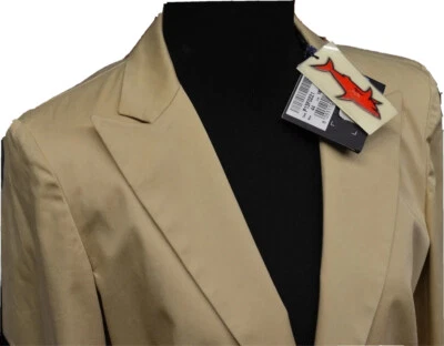 NUEVO CON ETIQUETAS Chaqueta Blazer Paul Shark Talla 44 EU/6 US/Beige Tostado Medio Italia Yachting $515 Foto 1 de 4