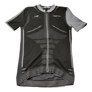 Maglia Ciclismo Manica Corta Seamless Tecso Nero Grigio Taglia M/L - Picture 1 of 5