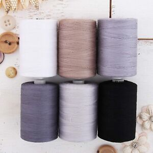 100% Cotton Thread Set | 6 Grey Tones | 1000M (1100 Yards) Quilting Sewing