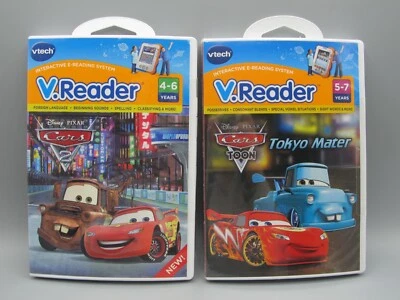 Vtech V Reader Disney Pixar Cars 2 & Cars Toon Tokyo Mater Ages 4-7  NEW Sealed - Image 1 of 4