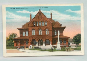 POSTCARD Custom House and post office. Key west Florida - Picture 1 of 2