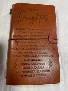 To My Daughter From Mom Engraved Leather Journal Notebook Diary Xmas Best Gifts - Picture 1 of 1