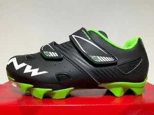Northwave Hammer Junior MTB Shoes Matt Black/Green NEW IN BOX Boys/Girls US1 - Picture 1 of 9