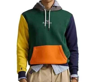 NUEVO CON ETIQUETAS**Sudadera con capucha Polo Ralph Lauren doble tejido logotipo bloques de colores**Talla: 2 XL (XXL) - Imagen 1 de 4