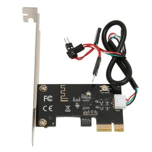 Computer Power Reset Switch PCIE Card Precise Control Thickened Gold Pin APP FY - Afbeelding 1 van 24