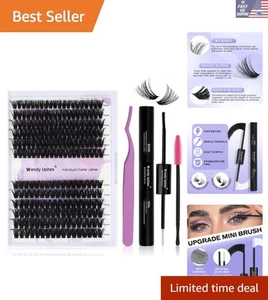 Luxury DIY Eyelash Extension Kit: 240 Mixed Clusters with Precision Tweezers - Picture 1 of 8