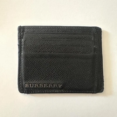 Tarjetero Burberry de cuero negro Foto 1 de 4