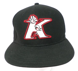 Cappello Kannapolis Intimidators New Era 5950 taglia 7-1/8 nero con logo ricamato - Foto 1 di 8
