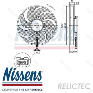 Radiator Fan Cooling VW Audi Seat:TT,BORA,GOLF IV 4,LEON,TOLEDO,A3 1J0.959.455R - Picture 1 of 2