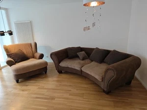 Geschwungenes Sofa Kolonialstil braune - Bild 1 von 1