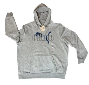 Puma Herren Hoodie Sweatshirt Gr. 3XL grau blau Loungewear sportlich Papa - Bild 1 von 10