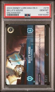 2024 Lorcana EN3 BELLE’S HOUSE Maurice’s Workshop 219/204 ENCHANTED PSA 10 GEMA - Imagen 1 de 2