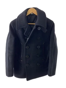 Buzz Rickson's William Gibson Collection Peacoat Wool Black Solid BR12394 Size38 - Picture 1 of 5