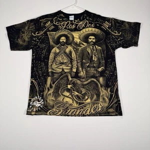Emilio Zapata & Pancho Villa T Shirt Los Dos Grandes Mazatlan, Mexico XL Yazbek - Picture 1 of 6