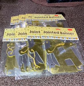 Lot Of 8 Packs Of Holy Christening Gold/Silver Jointed Letter Banner 5.5 ft. - Picture 1 of 7