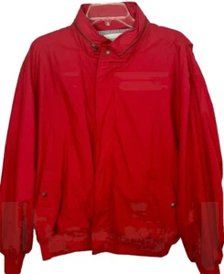 Giacca a vento/pioggia Peterborough Row Bloomingdale’s rossa XL vintage - Foto 1 di 5