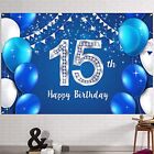 6x4ft Happy 15th Birthday Banner Backdrop - 15 Years Old Birthday Decorations...