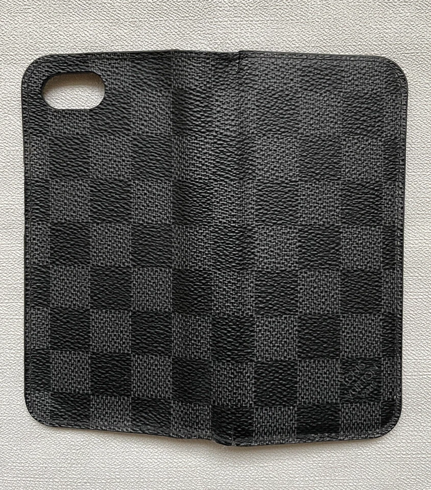 Louis Vuitton iPhone 5/5S Heckered Negro Abatible Teléfono Estuche Billetera Tarjetero Foto 1 de 4