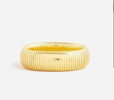JCREW Gold Snake Slink Chain Watch Band Cuff Bracelet - Image 1 of 4