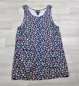 Y2K Express Floral Mini Jumper Dress Vintage 90s 2000s FRIENDS FLAW Medium - Picture 1 of 6