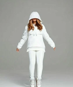 NWT Adidas x Ivy Park Icy Park 1/2 Zip Sherpa Jacket White - Size 3XS NEW SEALED - Picture 1 of 10