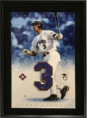 Alex Rodriguez Rangers signed #3 Jersey # photo framed autograph UDA COA Le /33 - Image 1 of 4