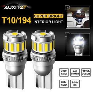 AUXITO 2X T10 LED White Car Light Interior Parker Wedge Bulb Globe 6500K Canbus - Picture 1 of 11