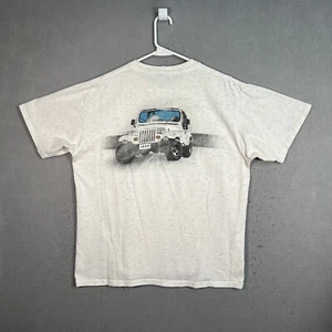 Vintage 90s Jeep Wrangler YJ Truck T Shirt Adult XL Gray Made In USA Mens - Picture 1 of 13