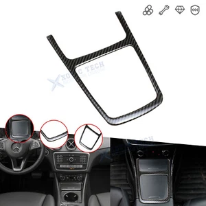 Console Storage Box Carbon Fiber Trim Decal for Mercedes Benz CLA GLA A Class - Picture 1 of 9