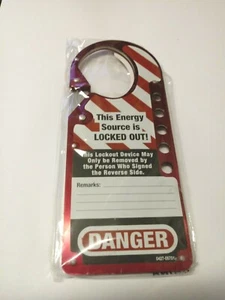 Beschriftete Snap-on Lockout Hasp, rot, 1-3/4 Zoll x 2-1/8 Zoll Modell Nr. 427 - Bild 1 von 3