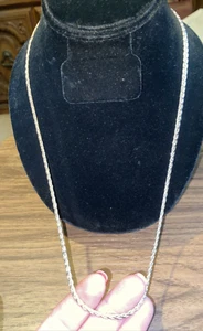 VINTAGE UNISEX STERLINGSILBER EINZIGARTIGE HALSKETTE, 24" LANG, SIEHE BILDER - Bild 1 von 10