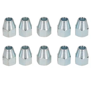 Steel Female Brake Pipe Union Fittings 5/8" x 18 UNF for 3/8" Brake Pipe 10pc - Picture 1 of 3